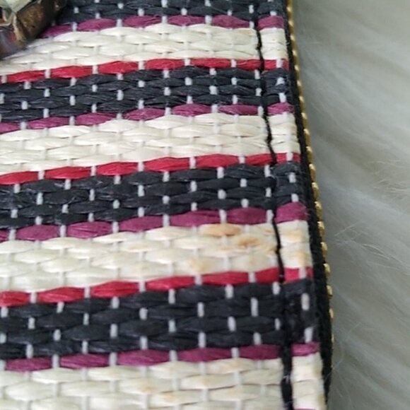 Deux Lux Ravello Crystal Embellished Woven Stripe Zip Around Wallet - Picture 14 of 15